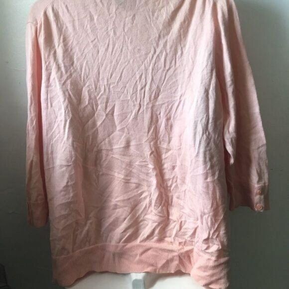 Gap Scoop Neck Button Up Cardigan Sweater Pink 2XL - Picture 8 of 8